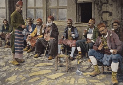 Fumeurs turcs à la porte d